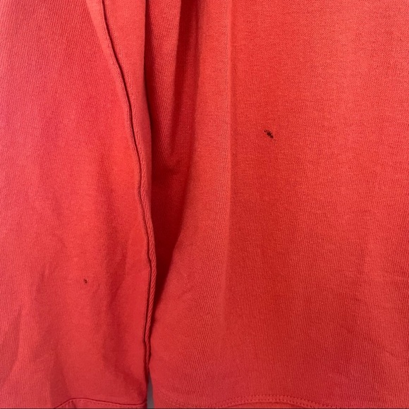 Anthropologie Eri + Ali Orange & White Layered Poplin Sweatshirt NWT - Picture 6 of 6